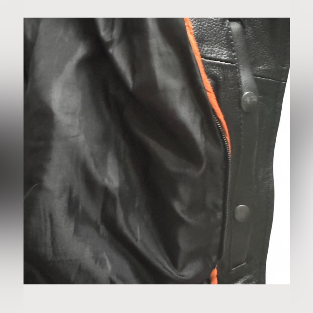Black Leather Biker Jacket Wilson’s Leather Sz XL Women’s - Picture 4 of 5